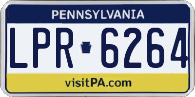 PA license plate LPR6264