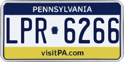 PA license plate LPR6266