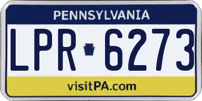 PA license plate LPR6273