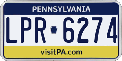 PA license plate LPR6274