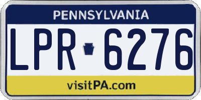 PA license plate LPR6276