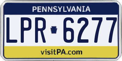 PA license plate LPR6277