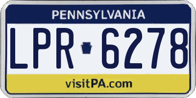 PA license plate LPR6278