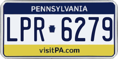 PA license plate LPR6279
