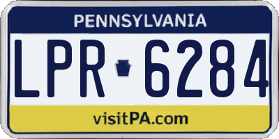 PA license plate LPR6284