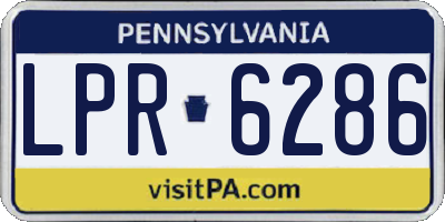 PA license plate LPR6286