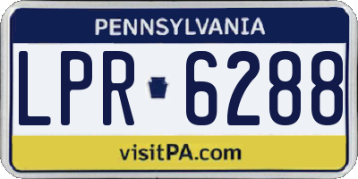 PA license plate LPR6288