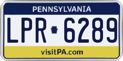 PA license plate LPR6289