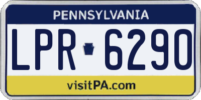 PA license plate LPR6290