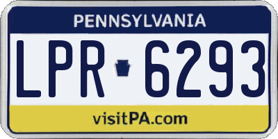 PA license plate LPR6293