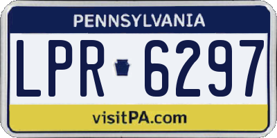 PA license plate LPR6297