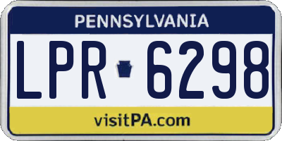 PA license plate LPR6298