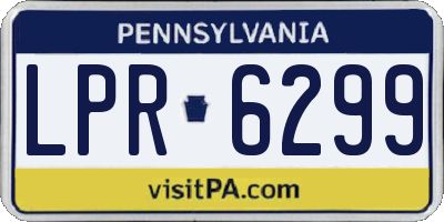 PA license plate LPR6299