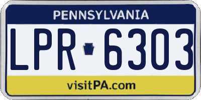 PA license plate LPR6303
