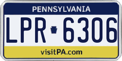 PA license plate LPR6306