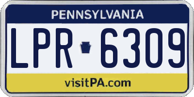 PA license plate LPR6309