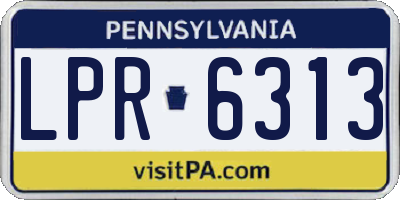 PA license plate LPR6313
