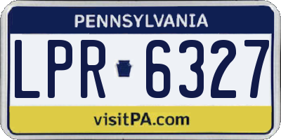 PA license plate LPR6327