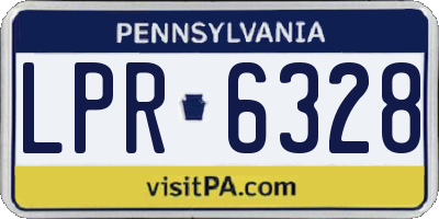 PA license plate LPR6328