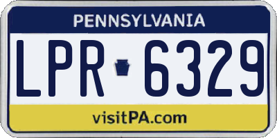 PA license plate LPR6329