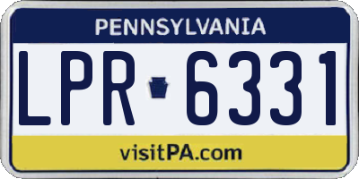 PA license plate LPR6331