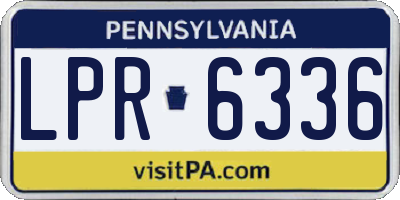 PA license plate LPR6336