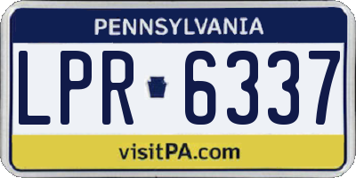 PA license plate LPR6337