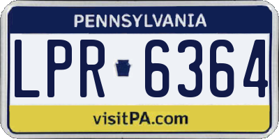 PA license plate LPR6364