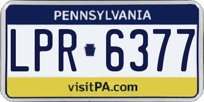PA license plate LPR6377