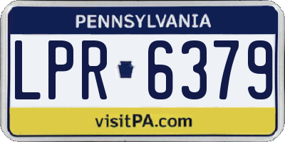 PA license plate LPR6379