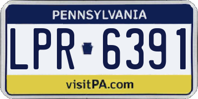 PA license plate LPR6391