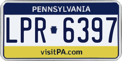PA license plate LPR6397