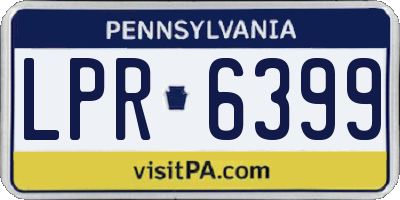PA license plate LPR6399
