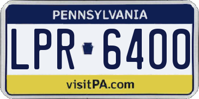 PA license plate LPR6400