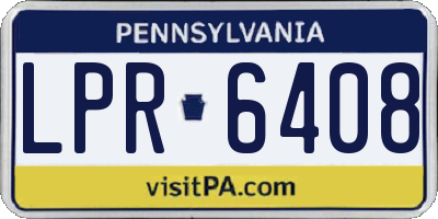 PA license plate LPR6408