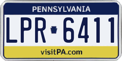 PA license plate LPR6411