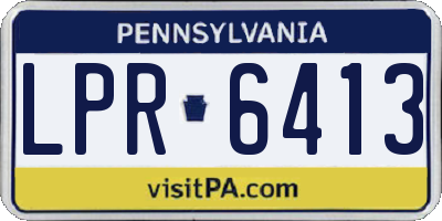 PA license plate LPR6413
