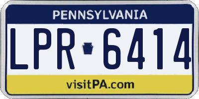 PA license plate LPR6414