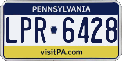PA license plate LPR6428