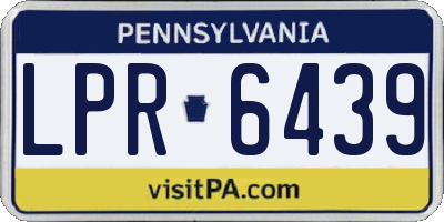 PA license plate LPR6439