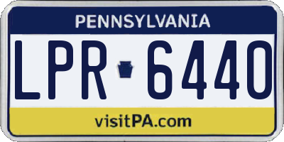PA license plate LPR6440
