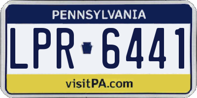 PA license plate LPR6441