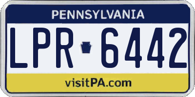 PA license plate LPR6442