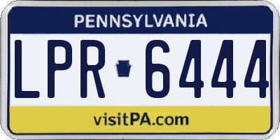 PA license plate LPR6444