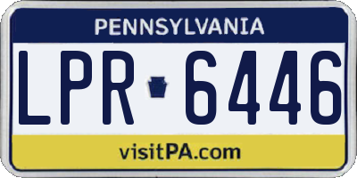 PA license plate LPR6446