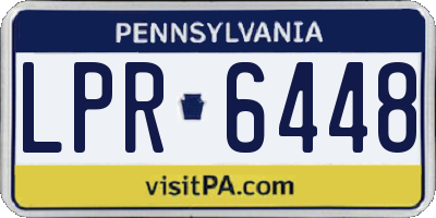 PA license plate LPR6448