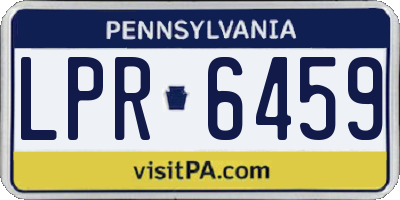 PA license plate LPR6459