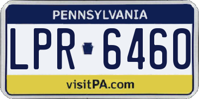 PA license plate LPR6460