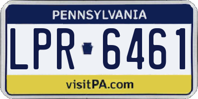 PA license plate LPR6461