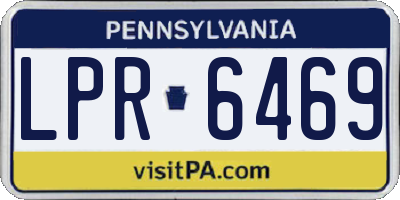 PA license plate LPR6469